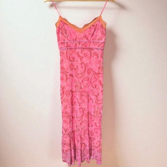 NWT Laundry Shelli Segal Lace Trim Midi Dress - Picture 1 of 8